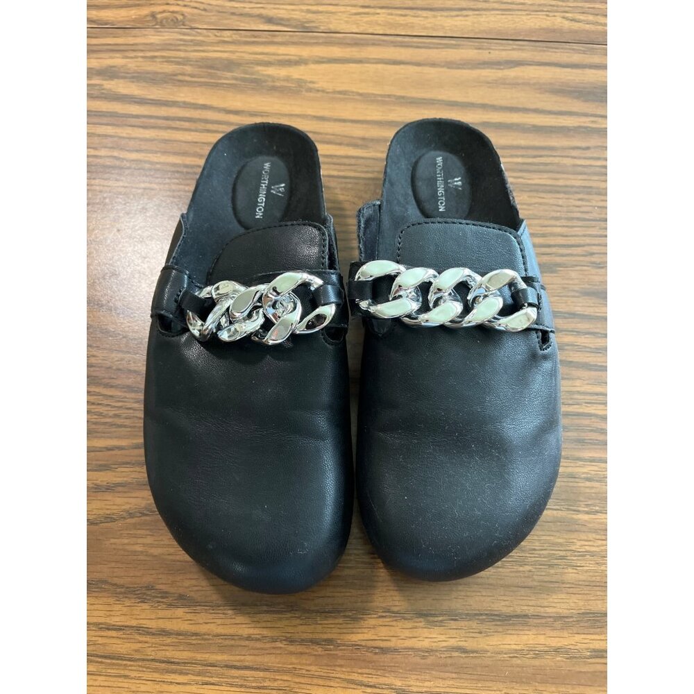Worthington Wor Dacy black mules size 8.5M